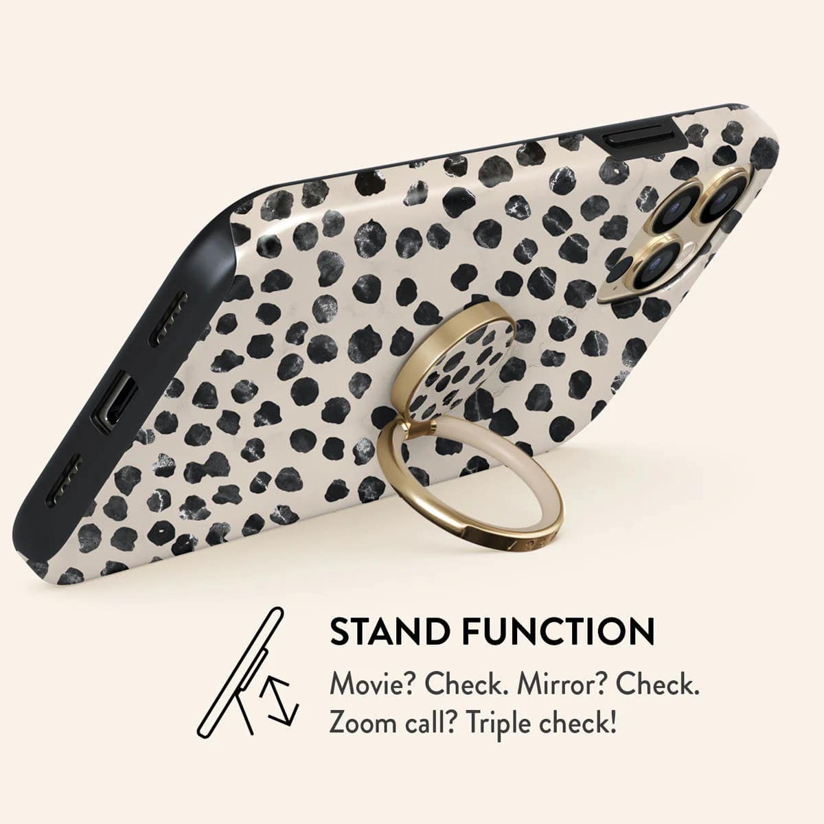 Burga Ring Holder - Δαχτυλίδι Συγκράτησης Κινητού - Βάση Στήριξης - Gold - Almond Latte