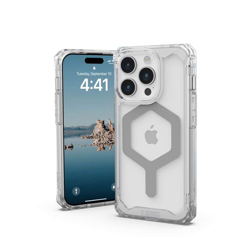 UAG iPhone 15 Pro Plyo Series Θήκη Υψηλής Προστασίας με MagSafe - Ice / Silver - Διάφανη