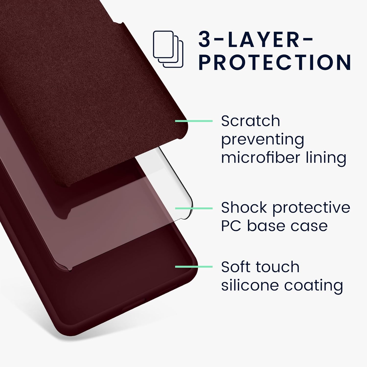 KW iPhone 15 Pro Θήκη Σιλικόνης Rubberized TPU - Bordeaux Purple