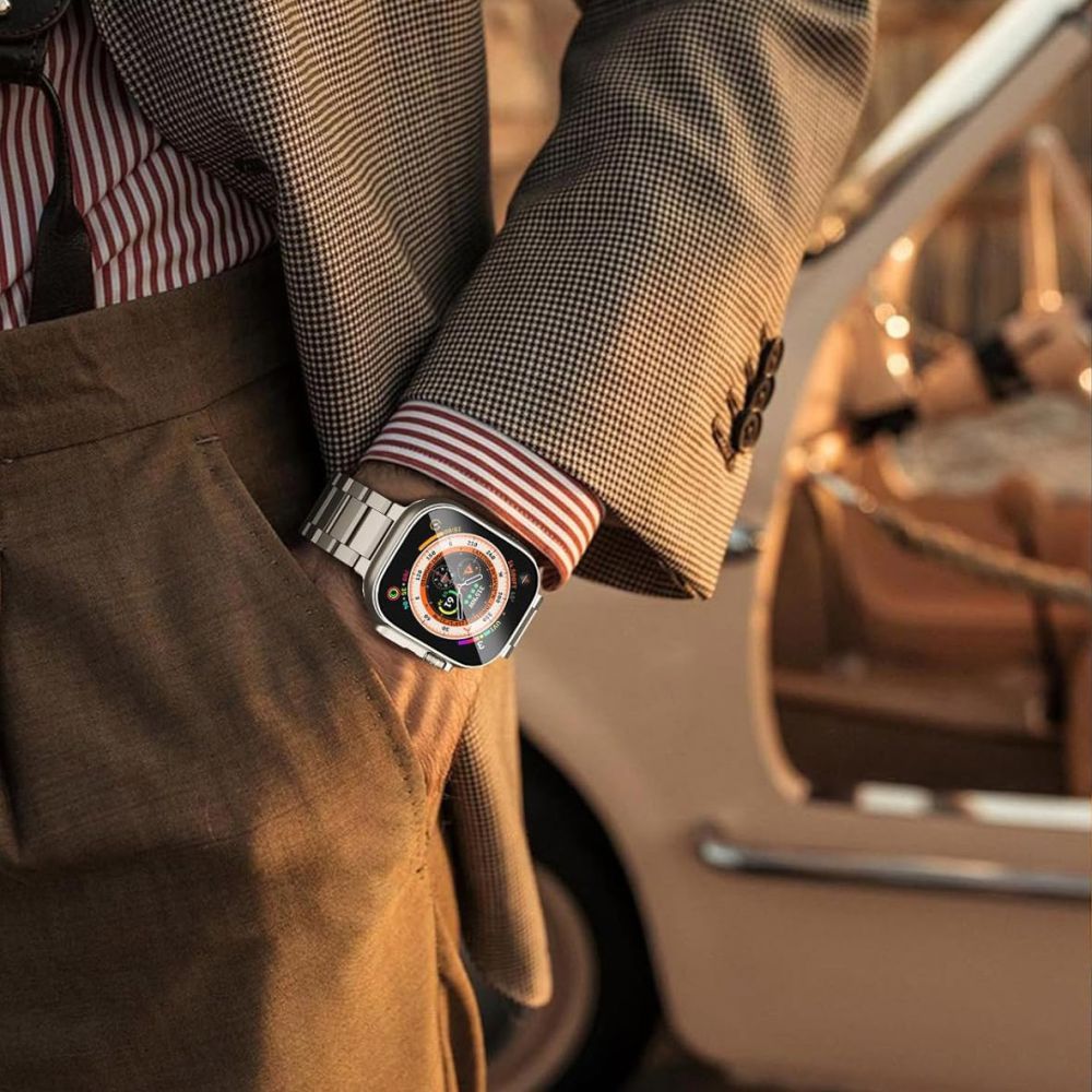 Tech-Protect Λουράκι Apple Watch 4 / 5 / 6 / 7 / 8 / 9 / SE / ULTRA 1 / ULTRA 2 - 42 / 44 / 45 / 49 mm Stainless Pro από Ανοξείδωτο Ατσάλι - Titanium