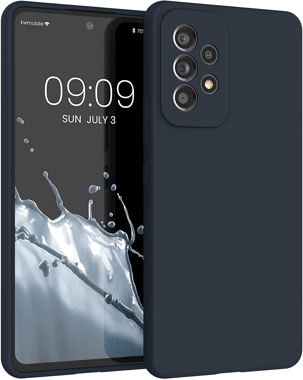 KW Samsung Galaxy A53 5G Θήκη Σιλικόνης Rubberized TPU - Blueberry - 57835.186