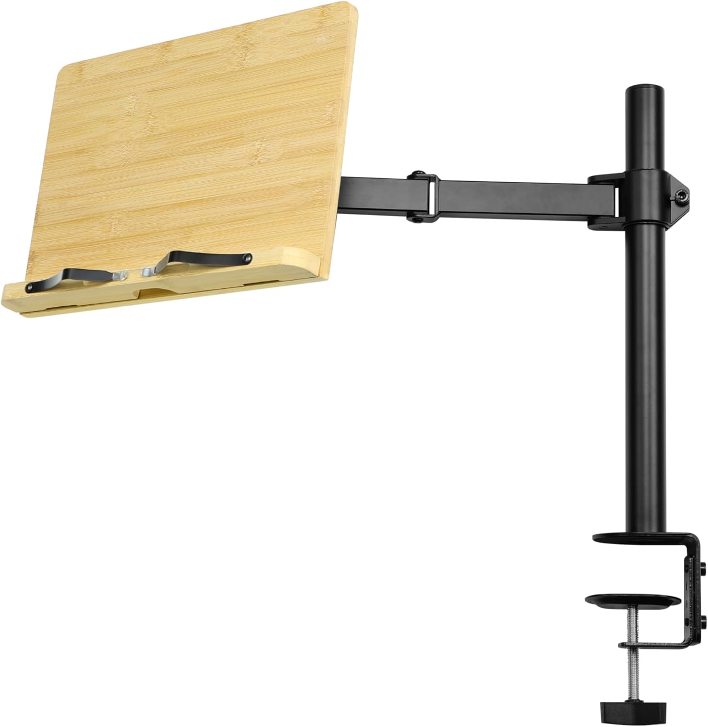 Navaris Βάση Στήριξης Βιβλίων και Τάμπλετ με Ρυθμιζόμενο Βραχίονα - ‎Bamboo Brown