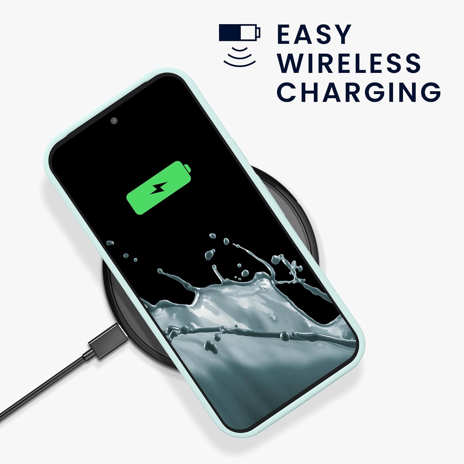 KW iPhone 16 Plus Θήκη Σιλικόνης Rubberized TPU - Mint Green