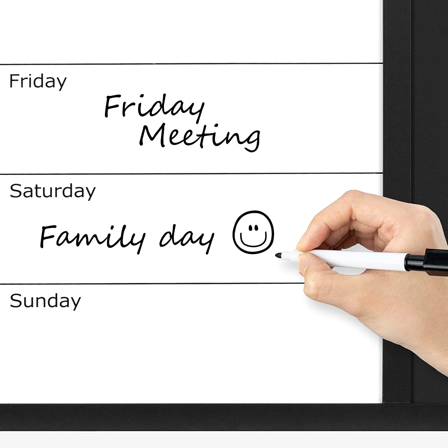 Navaris Combination Board 3 in 1 - Πίνακας 3 σε 1 με Μαυροπίνακα - Φελλό - Μαγνητικό Πίνακα 70 x 50cm - Black - 47164.01.2