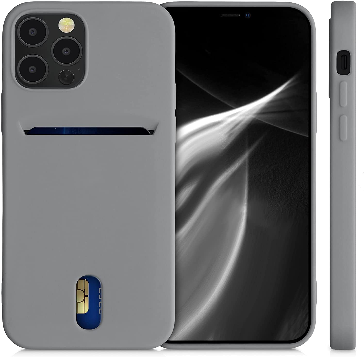 KW iPhone 12 / 12 Pro Θήκη Σιλικόνης TPU - Titanium Grey - 54513.155