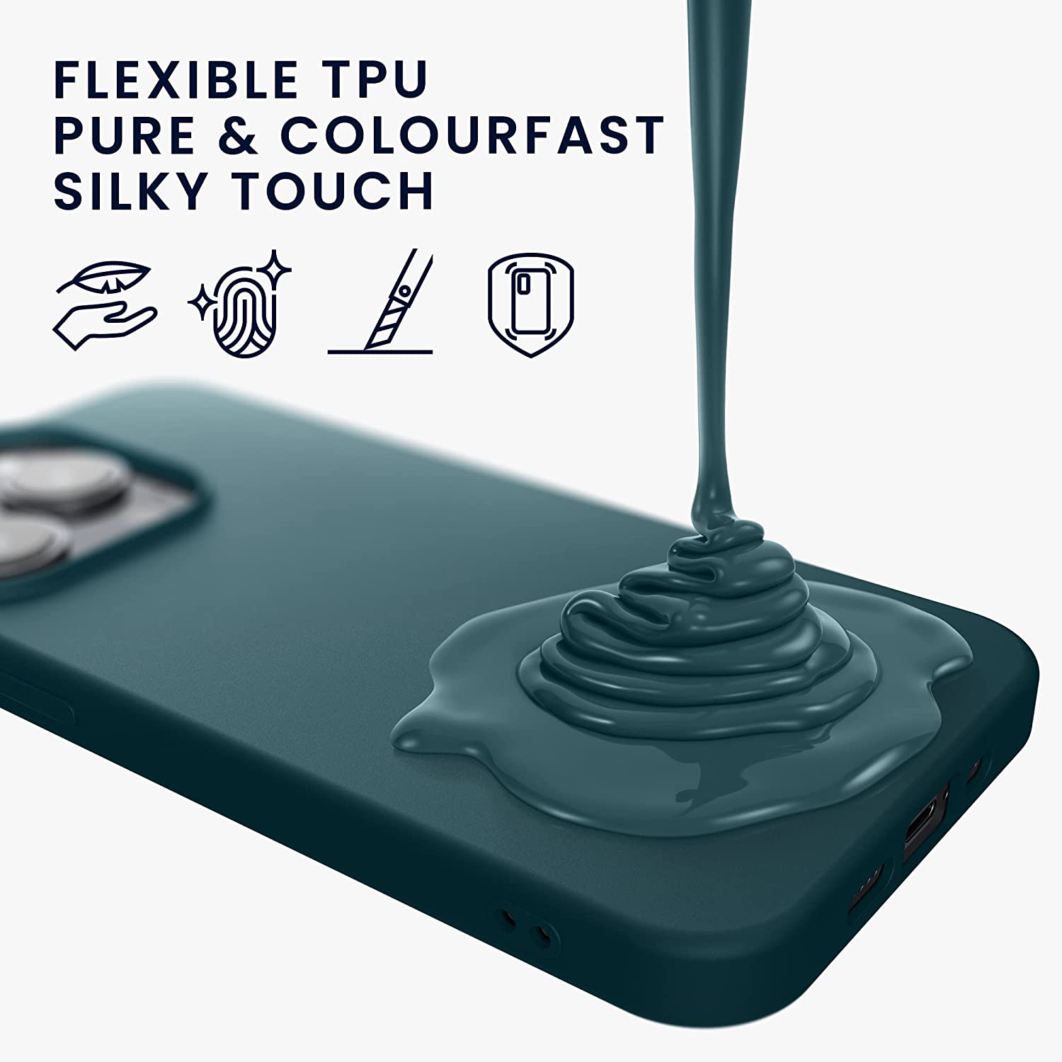 KW iPhone 14 Pro Max Λεπτή Θήκη Σιλικόνης TPU - Teal Matte - 59078.57