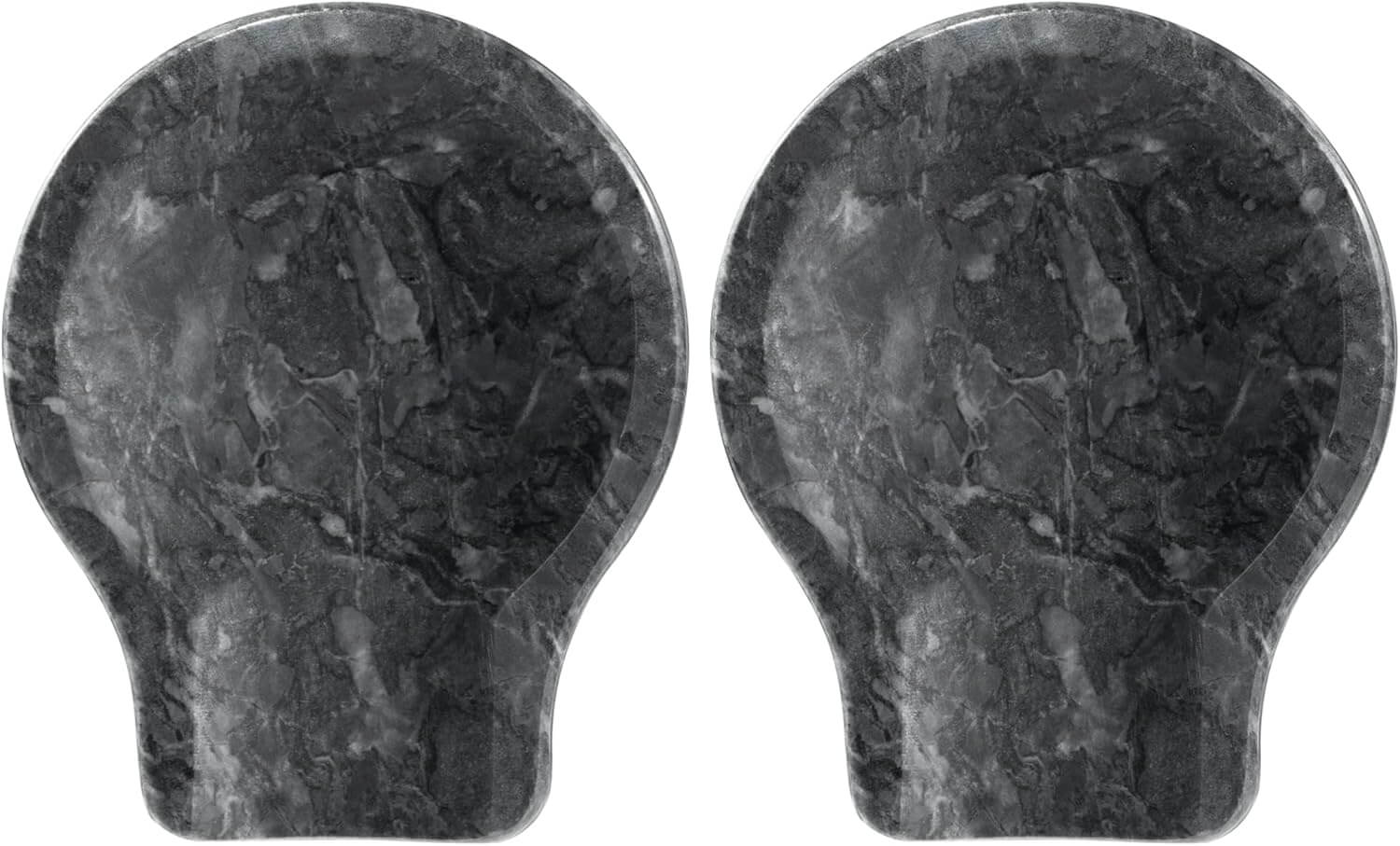 Navaris Σετ με 2 Μαρμάρινες Βάσεις Κουτάλας - Charcoal Black - 61947.02