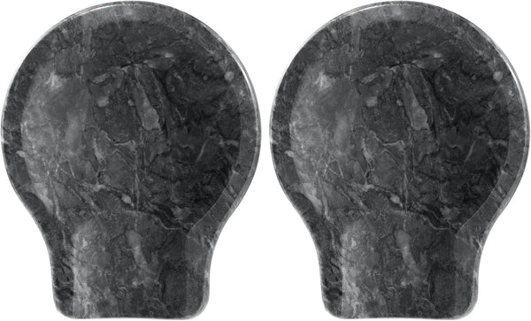 Navaris Σετ με 2 Μαρμάρινες Βάσεις Κουτάλας - Charcoal Black - 61947.02 - likebrands.gr