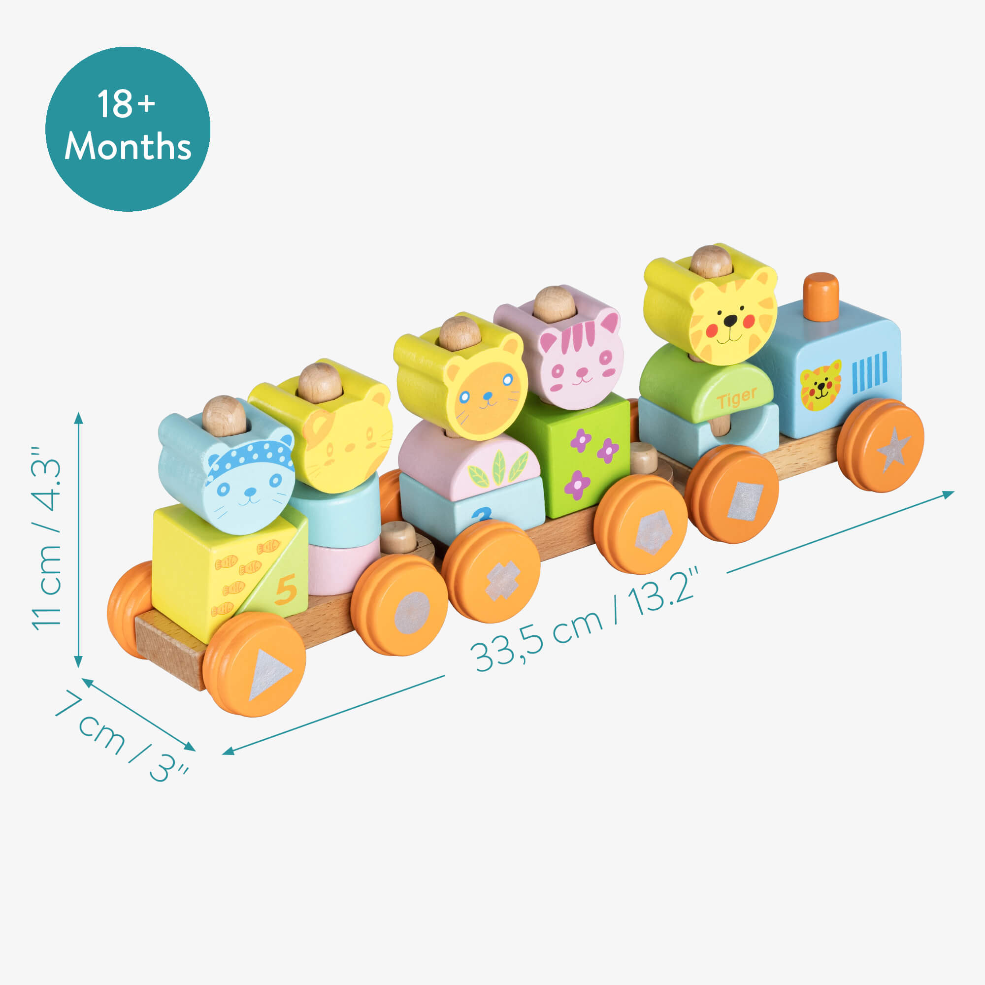 Navaris Ξύλινο Τρενάκι - Multicolor - 56165.01