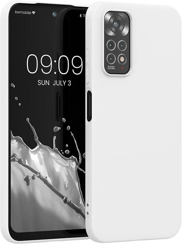 KW Xiaomi Redmi Note 11 / Redmi Note 11S Θήκη Σιλικόνης TPU - Matte White - 57368.48