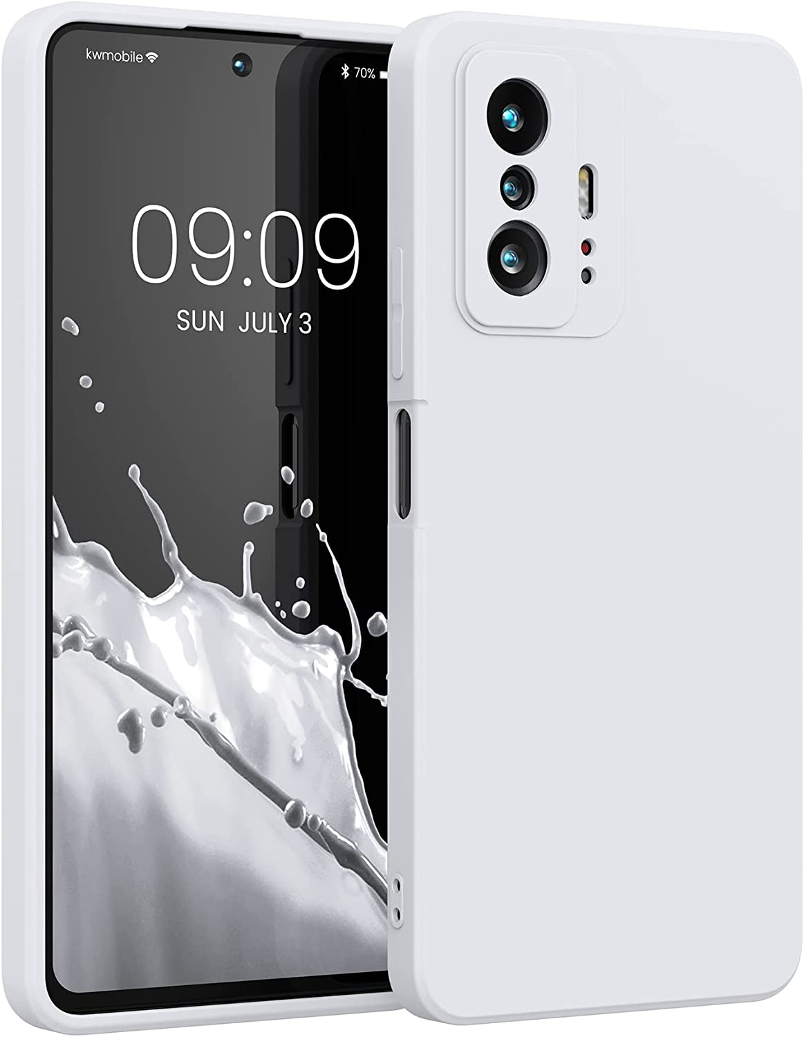 KW Xiaomi 11T / 11T Pro Θήκη Σιλικόνης Rubberized TPU - White - 56573.02