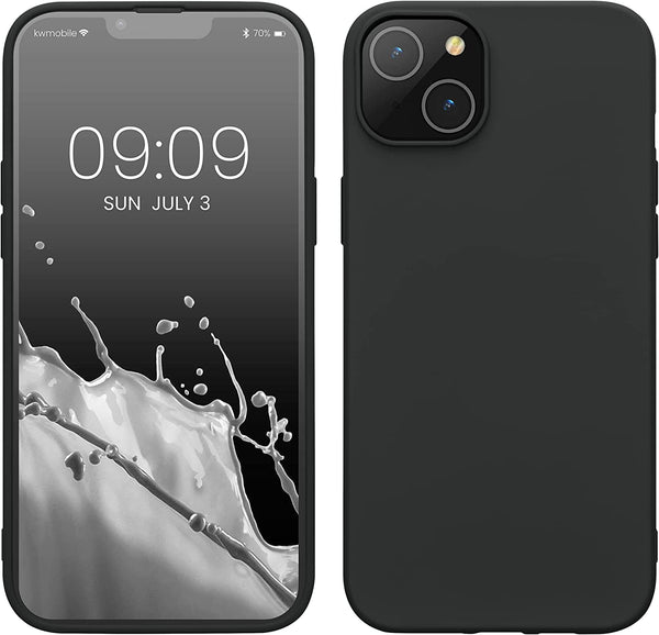 KW iPhone 14 Plus Θήκη Σιλικόνης Rubberized TPU - Black Matte - 59080.47