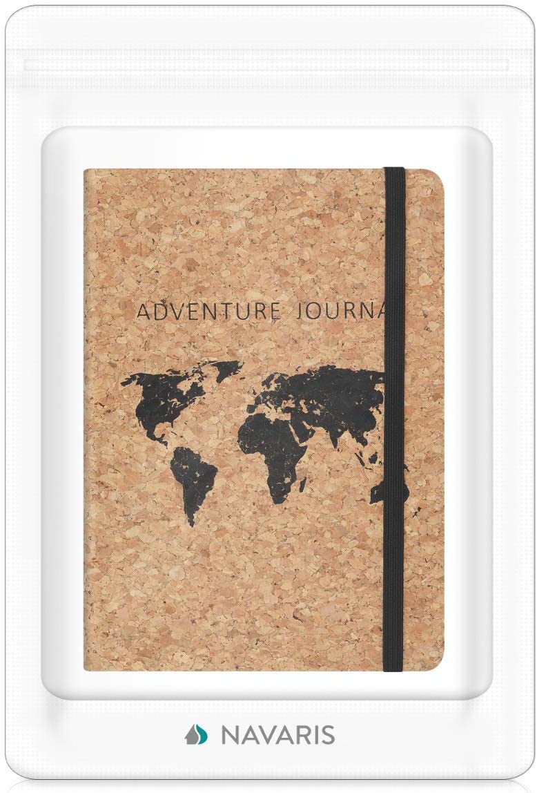 Navaris Notebook with Cork Cover Σημειωματάριο από Φελλό Design Worlde Map - 48477.01
