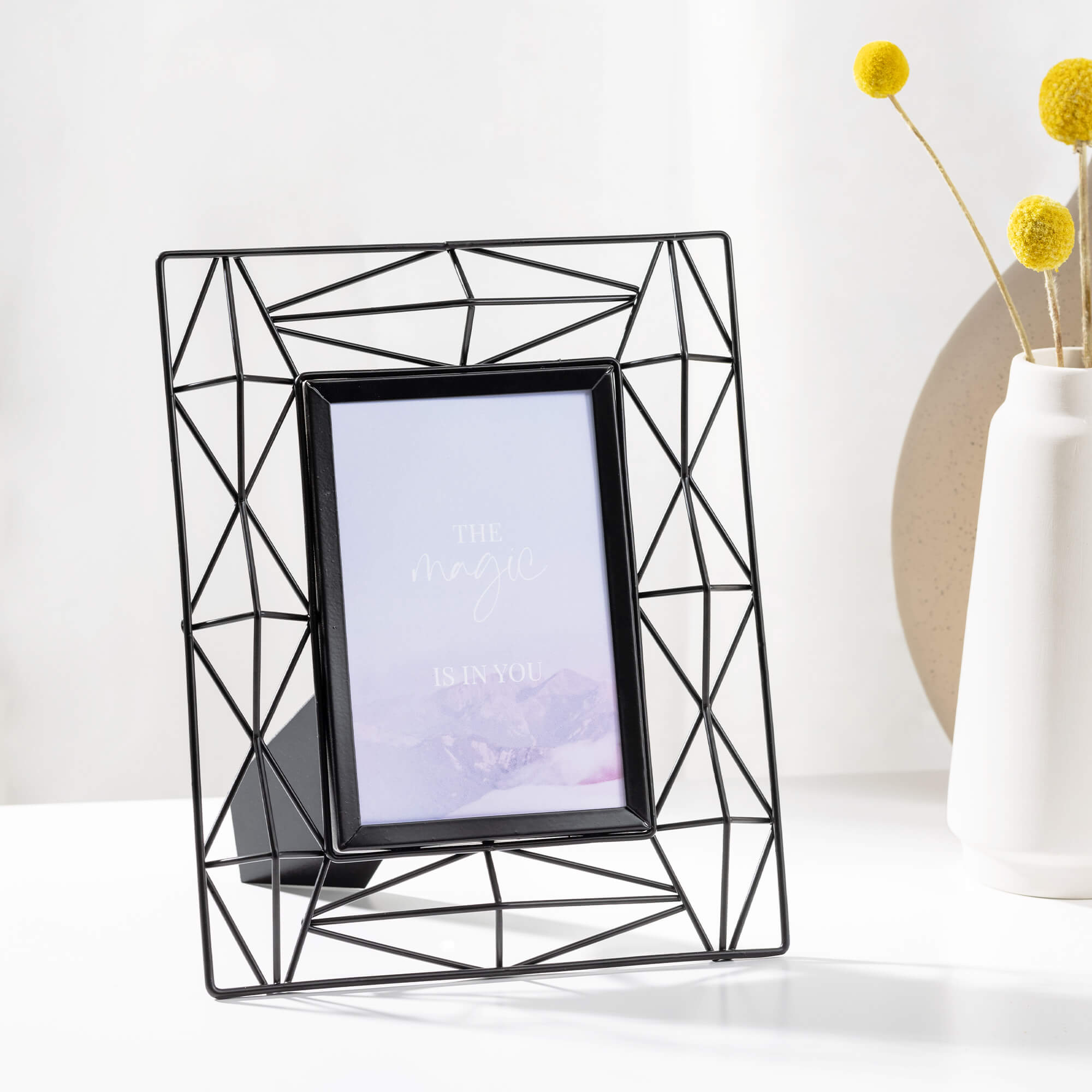 Navaris Μεταλλική Κορνίζα για Φωτογραφίες 10 x 15 cm - Black - 54642.2.01