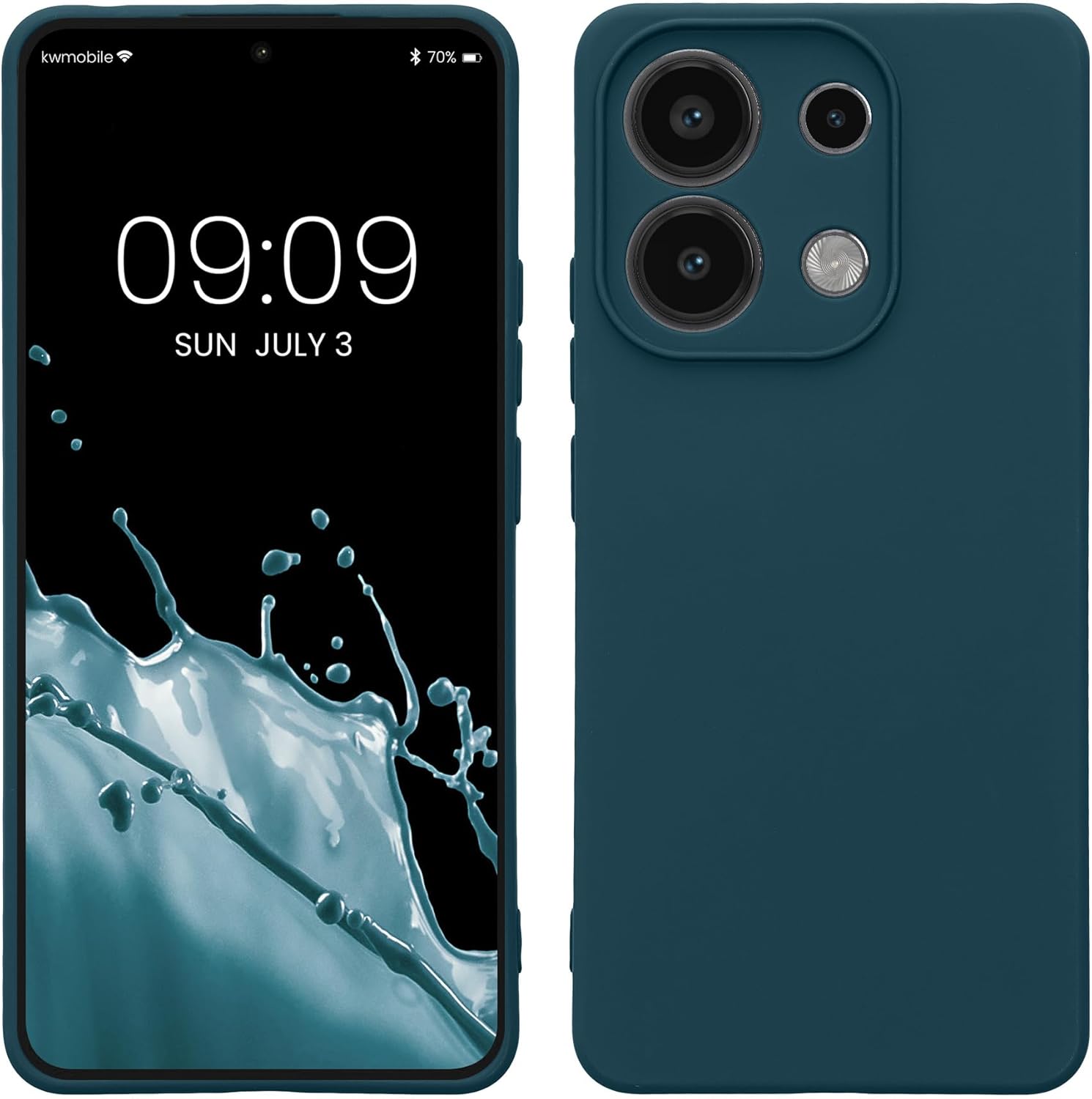 KW Xiaomi Redmi Note 13 4G λεπτή Θήκη Σιλικόνης Rubberized TPU - Matte Petrol
