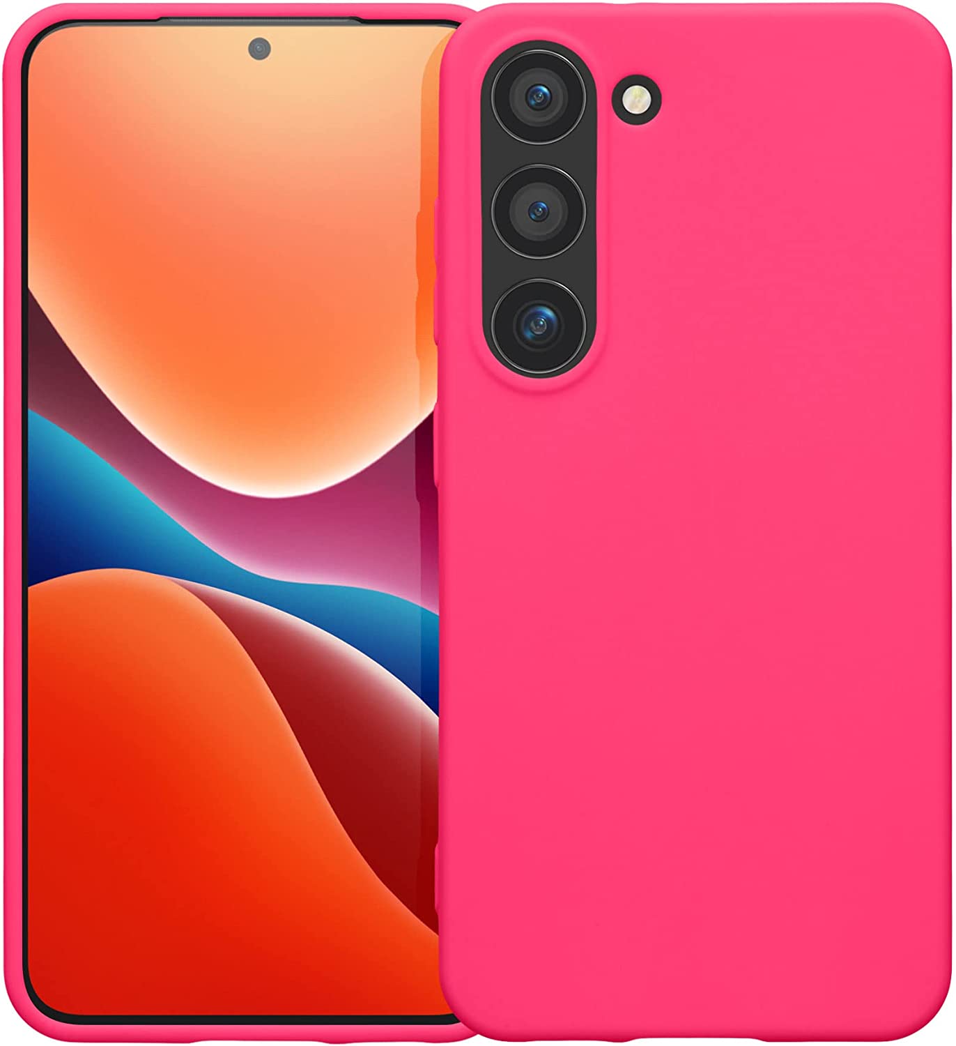 KW Samsung Galaxy S23 Θήκη Σιλικόνης TPU - Neon Pink - 60282.77