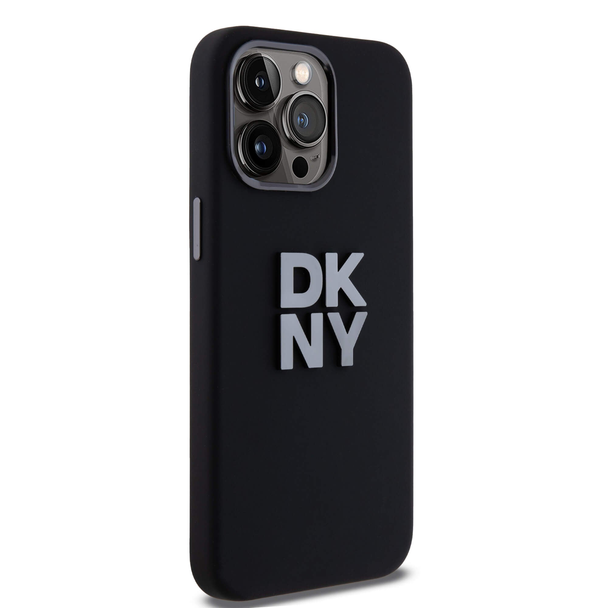 DKNY iPhone 15 Pro Max - Liquid Silicone Metal Logo - Σκληρή Θήκη με Πλαίσιο Σιλικόνης - Black