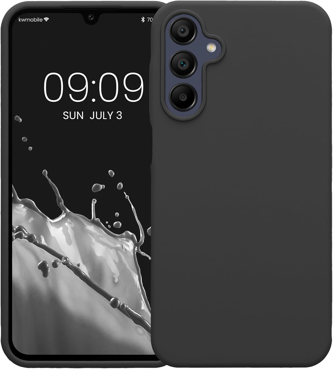 KW Samsung Galaxy A15 4G / A15 5G Θήκη Σιλικόνης Rubberized TPU - Dark Grey