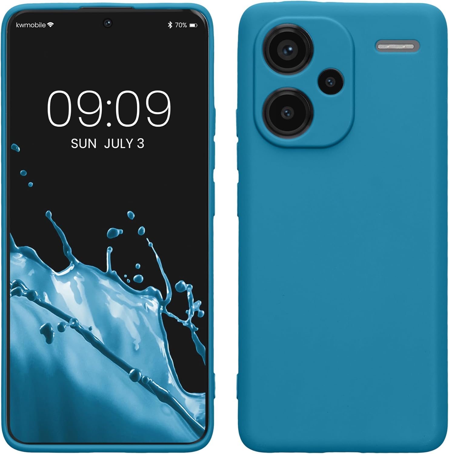 KW Xiaomi Redmi Note 13 Pro+ 5G Θήκη Σιλικόνης TPU - Caribbean Blue