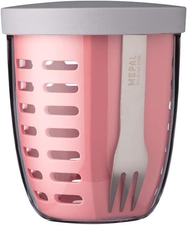 Mepal Fruit and Veggie Pot Ellipse - Δοχείο για Φρούτα και Λαχανικά - BPA Free - 600ml - Nordic Pink