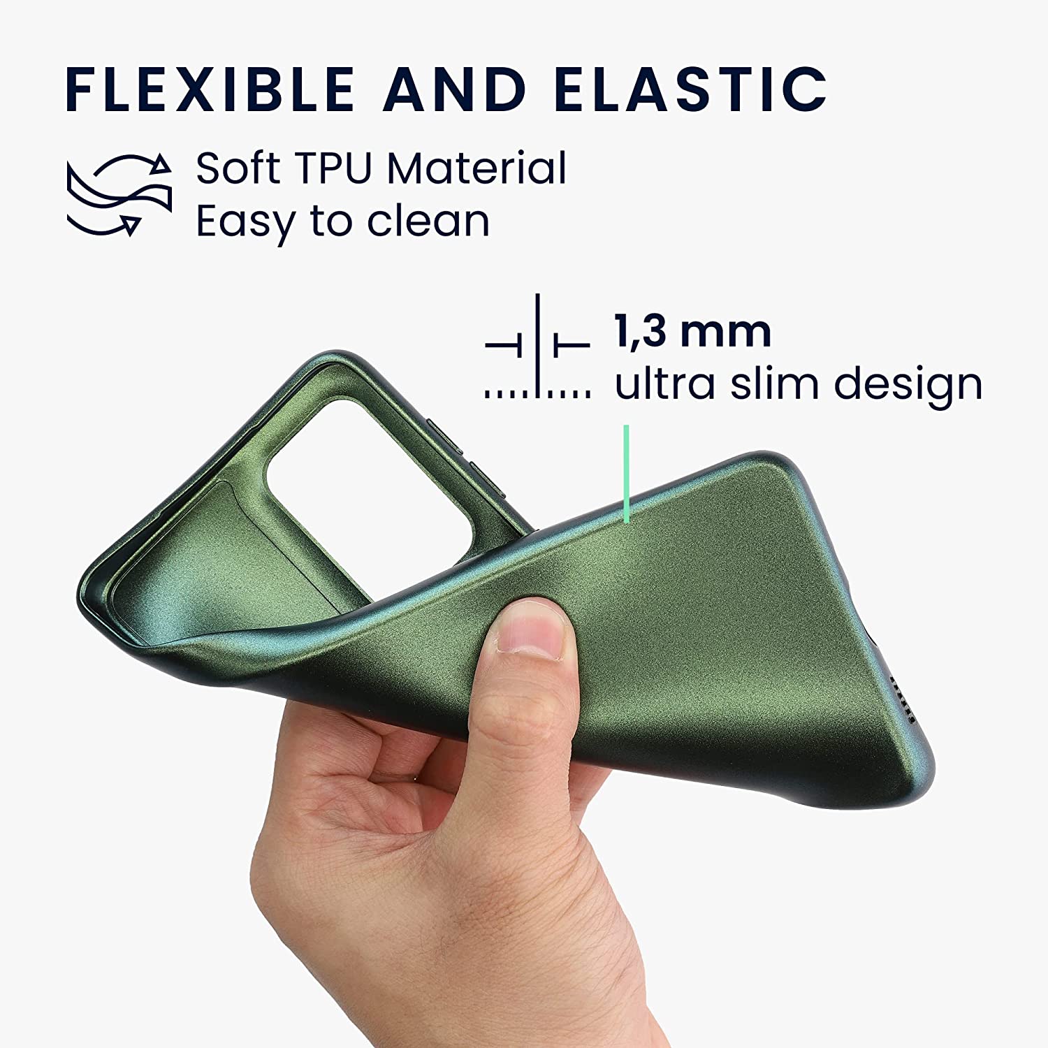 KW Samsung Galaxy A33 5G Θήκη Σιλικόνης TPU - Metallic Forest Green - 58022.233