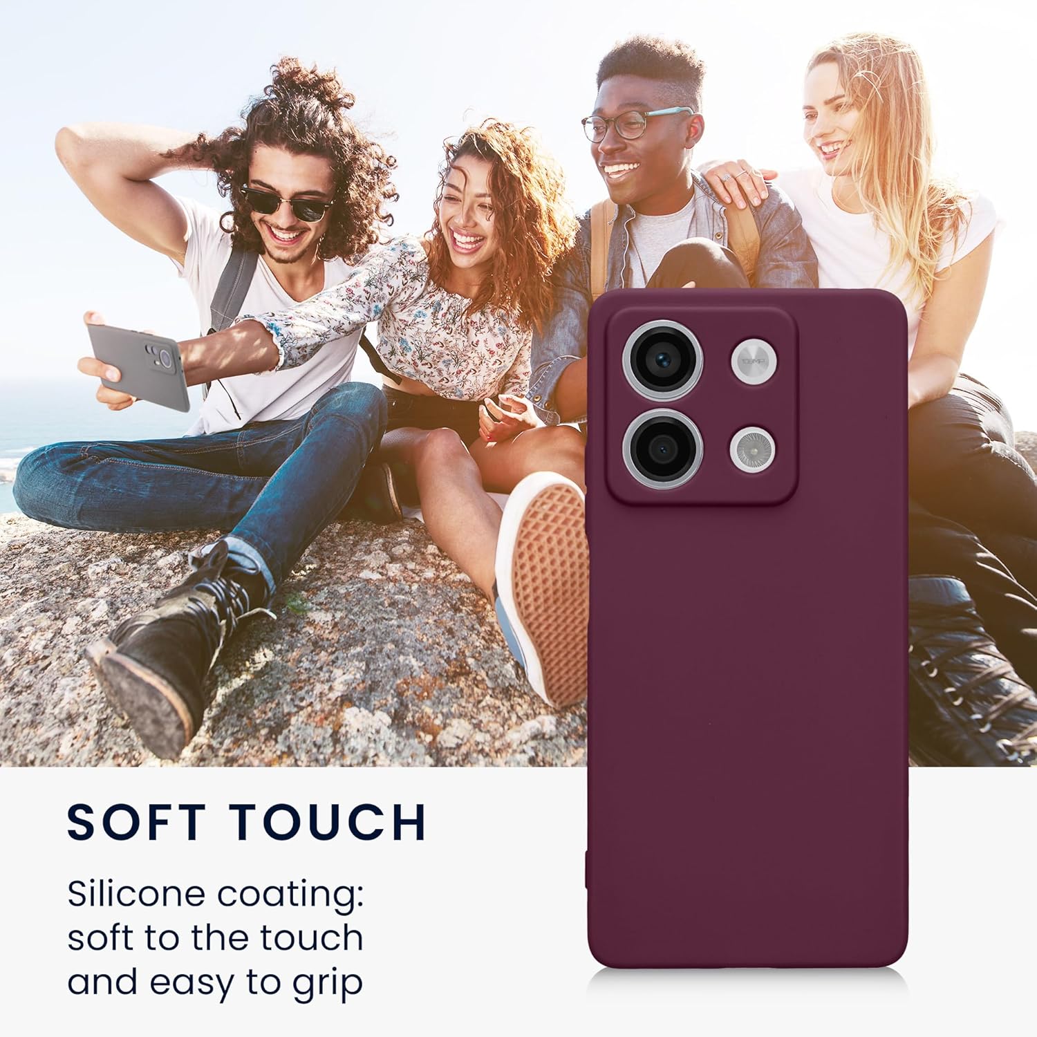 KW Xiaomi Redmi Note 13 5G Θήκη Σιλικόνης TPU - Bordeaux Purple