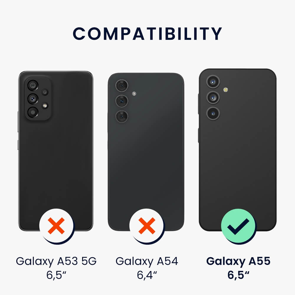 KW Samsung Galaxy A55 5G Θήκη από Φυσικό Ξύλο - Dark Brown