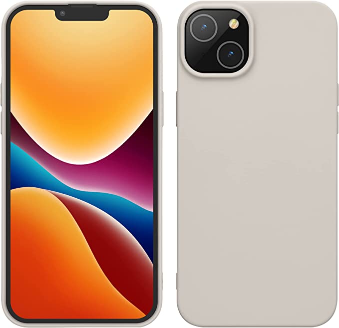 KW iPhone 14 Plus Λεπτή Θήκη Σιλικόνης TPU - Beige Matte - 59076.96