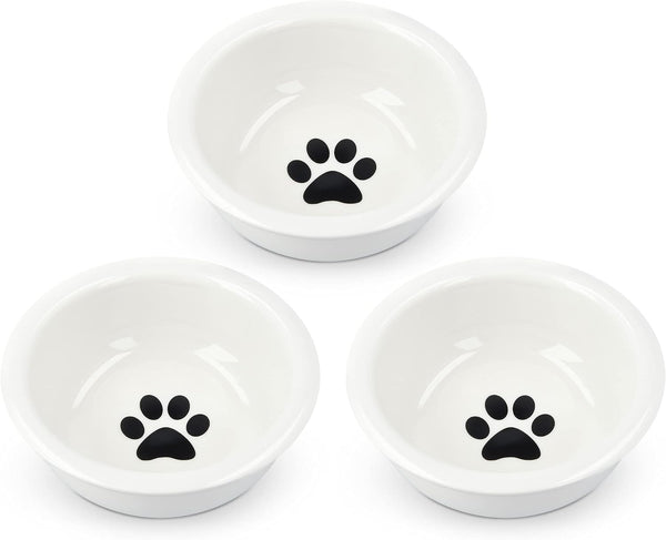 Navaris Cat Bowls - Σετ με 3 Ανταλλακτικά Μπολ Φαγητού και Νερού - 320 ml - White - 51398.05