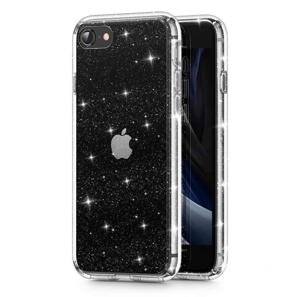 Tech-Protect iPhone SE 2022 / SE 2020 / 7 / 8 Glitter Σκληρή Θήκη με Πλαίσιο Σιλικόνης - Διάφανη