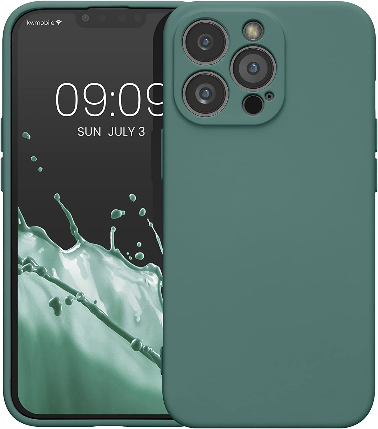 KW iPhone 13 Pro Θήκη Σιλικόνης Rubberized TPU - Forest Green - 58955.166