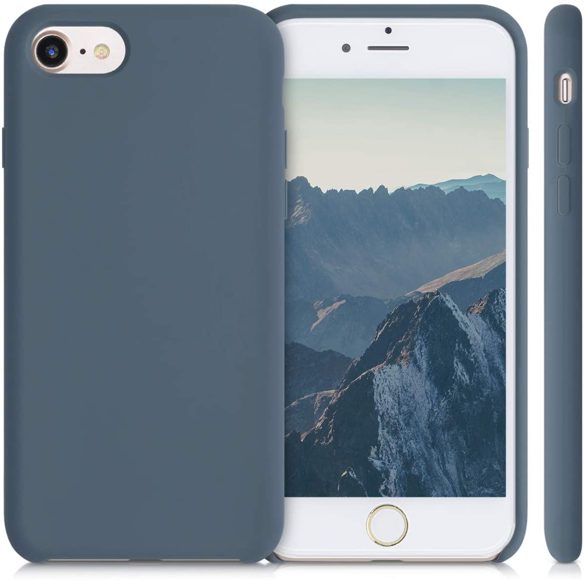 KW iPhone SE 2022 / SE 2020 / 7 / 8 Θήκη Σιλικόνης Rubber TPU - Slate Grey - 40225.202