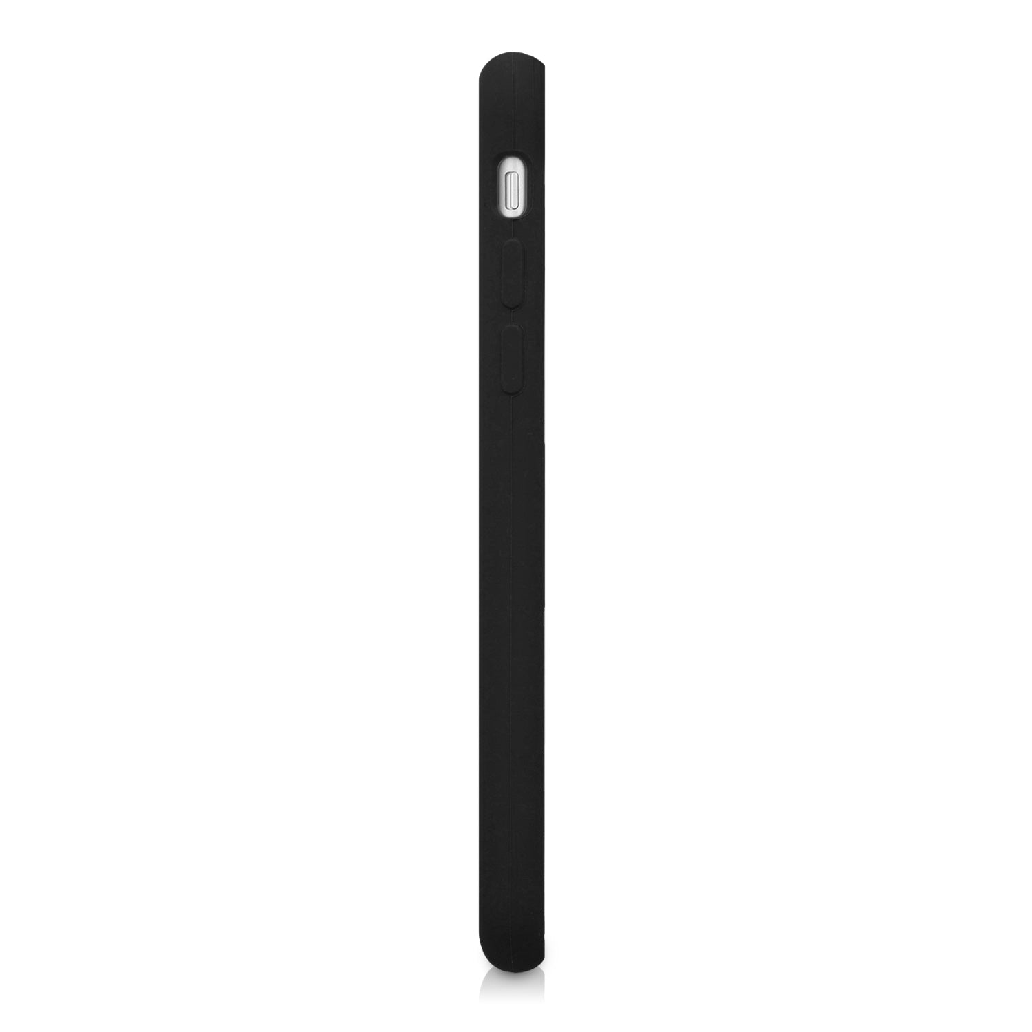 KW iPhone SE 2022 / SE 2020 / 7 / 8 Θήκη Σιλικόνης Rubber TPU - Black Matte - 40225.01
