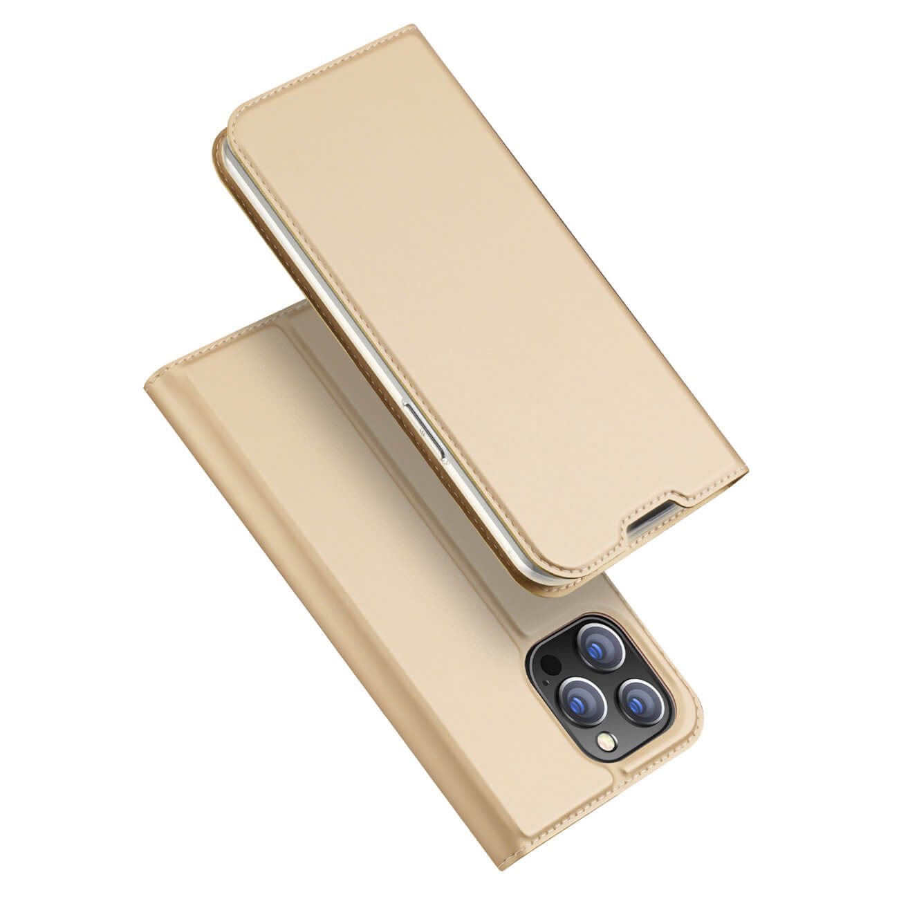 Dux Ducis iPhone 14 Pro Flip Stand Case Θήκη Βιβλίο - Gold