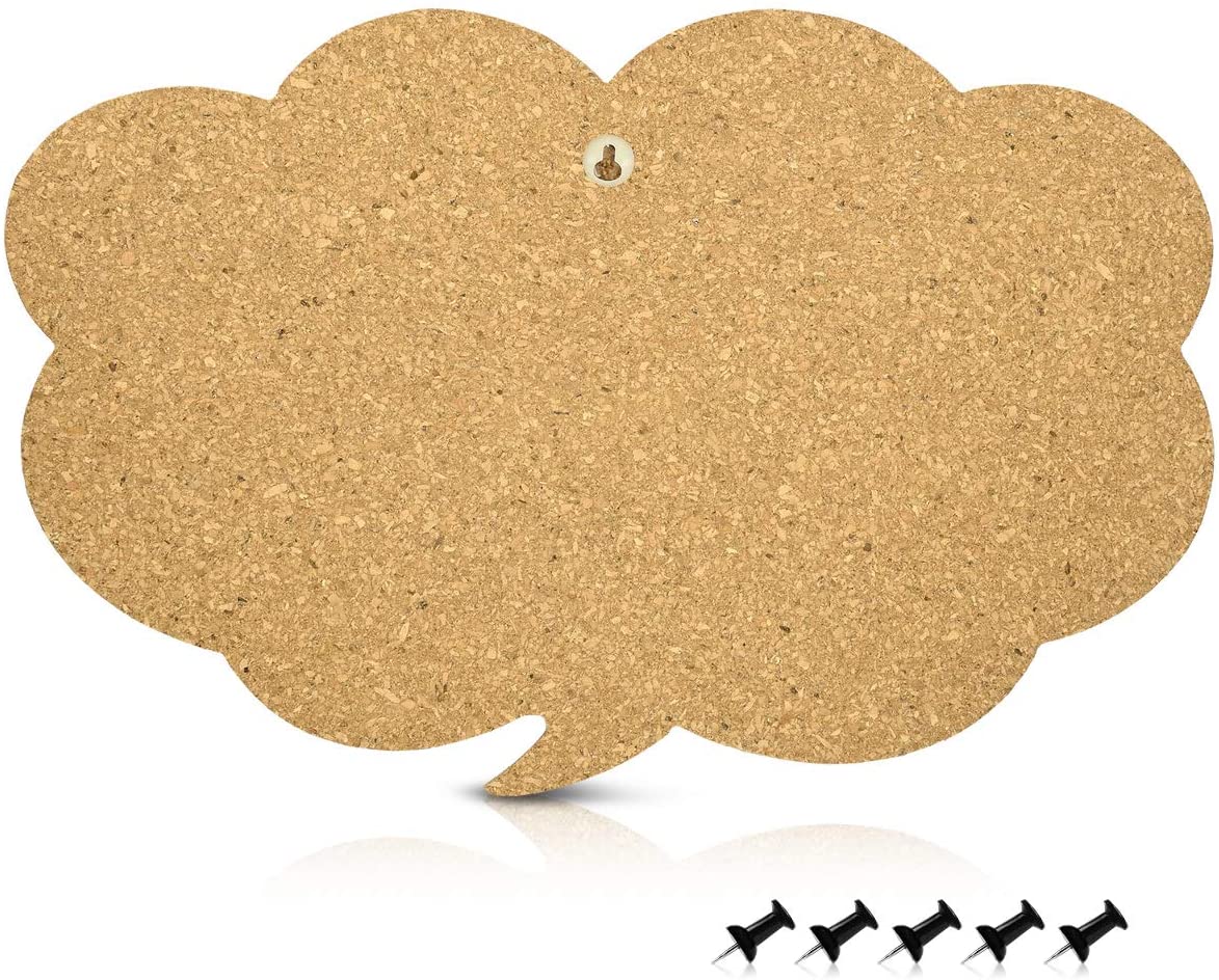 Navaris Cork Notice Board - Πίνακας Ανακοινώσεων με Πινέζες - Design Speech Bubble - Brown - 45363.02