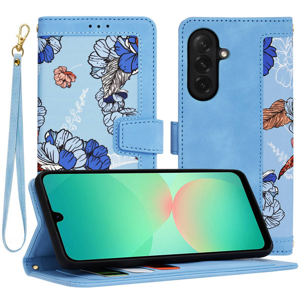 Techsuit Samsung Galaxy A26 5G - FlipCraft - Θήκη Πορτοφόλι από Δερματίνη - Vibrant Blue