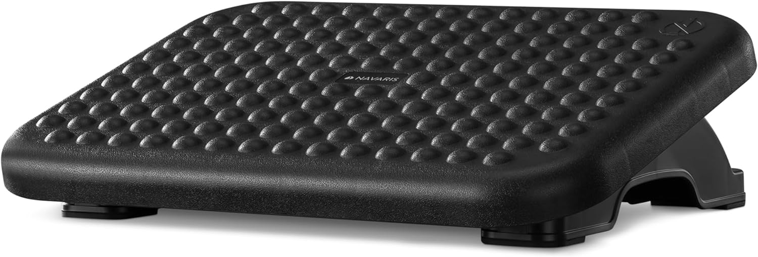 Navaris Υποπόδιο Γραφείου / Gaming - Ρυθμιζόμενο Ύψος 0-18° - Black - 61710.01