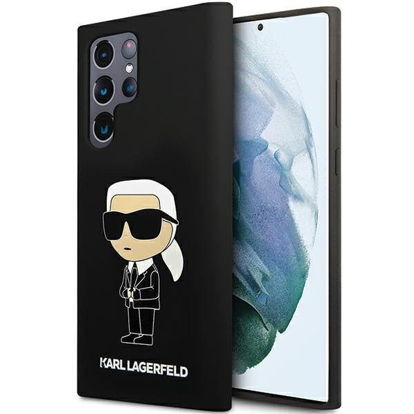 Karl Lagerfeld Samsung Galaxy S24 Ultra Silicone Ikonik Σκληρή Θήκη με Πλαίσιο Σιλικόνης - Black - KLHCS24LSNIKBCK