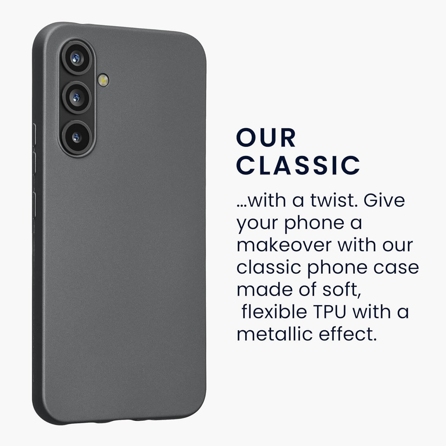 KW Samsung Galaxy A54 5G Θήκη Σιλικόνης TPU - Metallic Grey - 60797.232