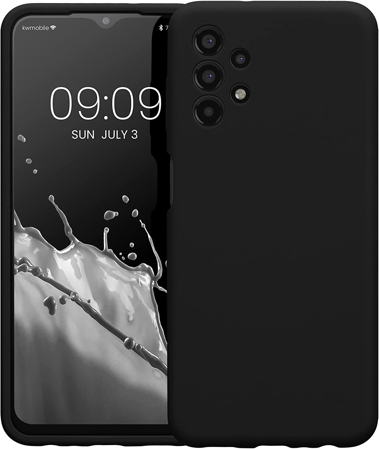 KW Samsung Galaxy A13 4G Θήκη Σιλικόνης Rubberized TPU - Black - 57832.01