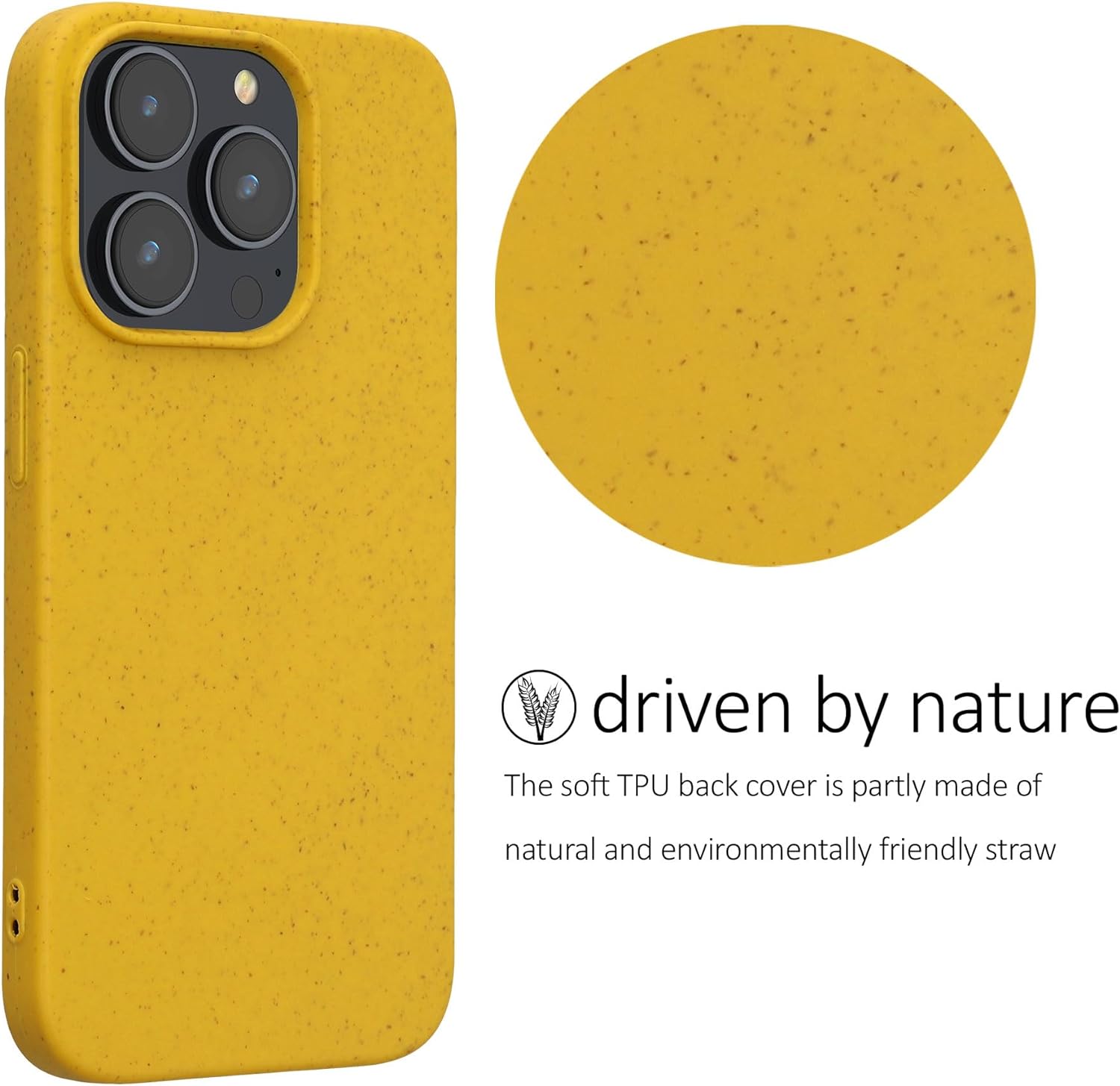 Kalibri iPhone 15 Pro Θήκη Σιλικόνης TPU με Ανακυκλώσιμο και Βιοδιασπώμενο Υλικό - Yellow