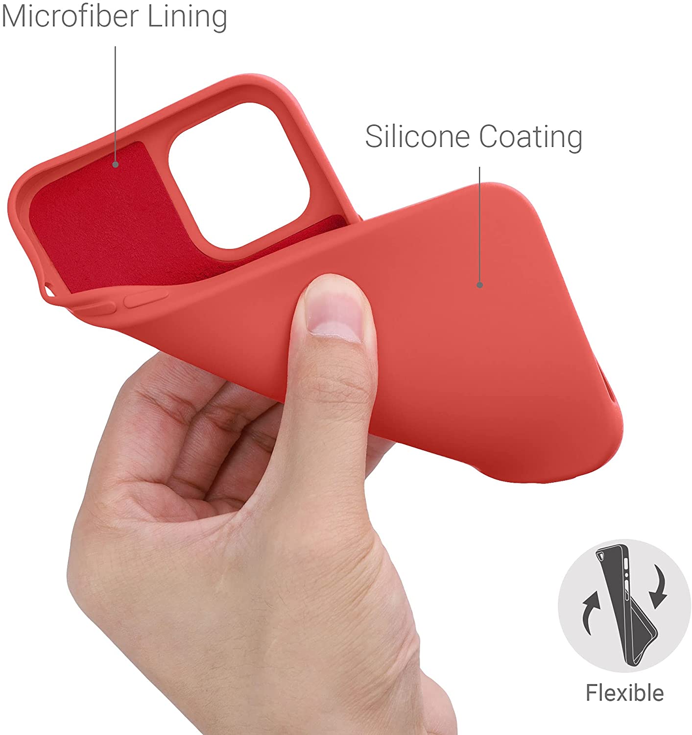 KW iPhone 12 Pro Max Θήκη Σιλικόνης Rubberized TPU - Tangerine Tango - 52714.218