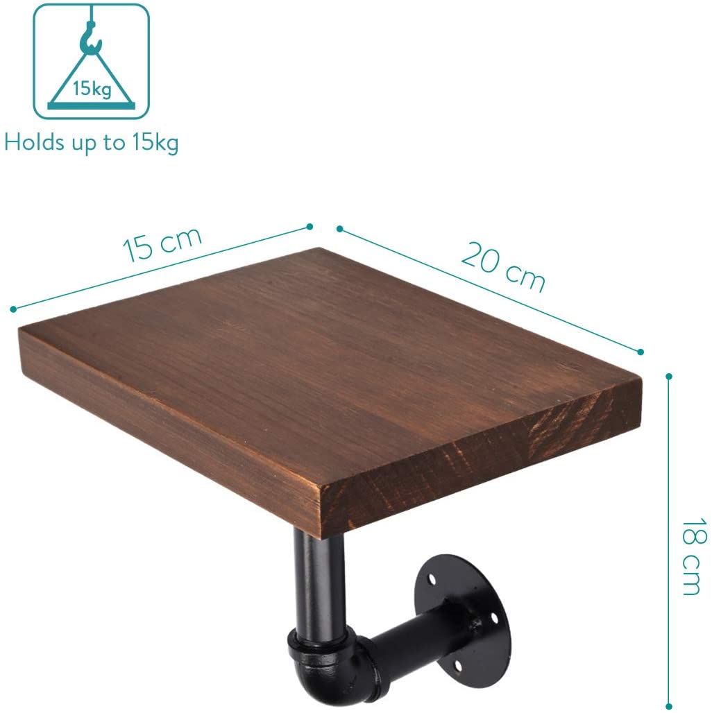 Navaris Σετ 3 Ράφια με Βάση - Dark Brown - 50683.1.18