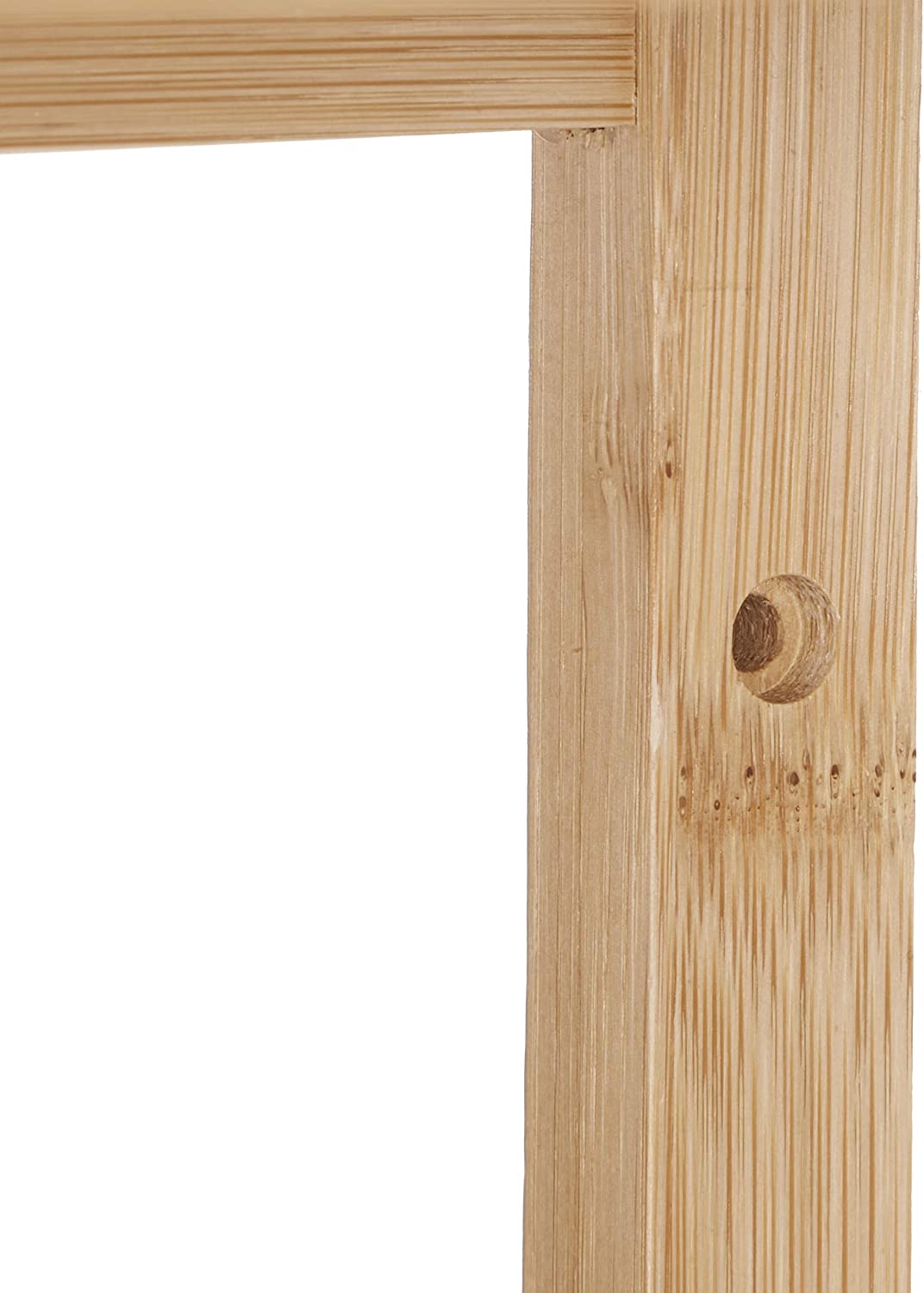 Relaxdays Ξύλινο Ράφι από Μπαμπού Μπάνιου με 6 Γάντζους για Πετσέτες - Natural - 4052025314552