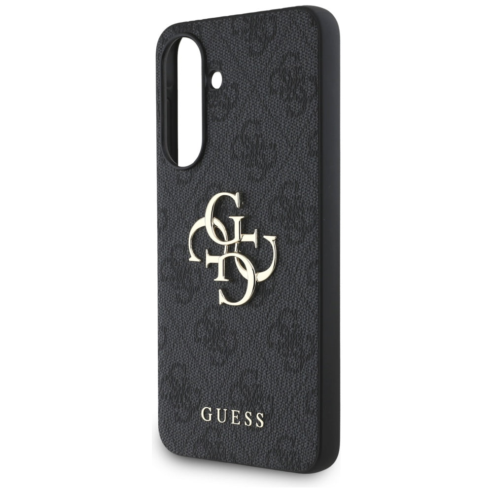 Guess Samsung Galaxy A56 5G - Big 4G Logo Classic Logo - Σκληρή Θήκη με Επένδυση από Οικολογικό Δέρμα - Black - GUHCSA564GMGGR