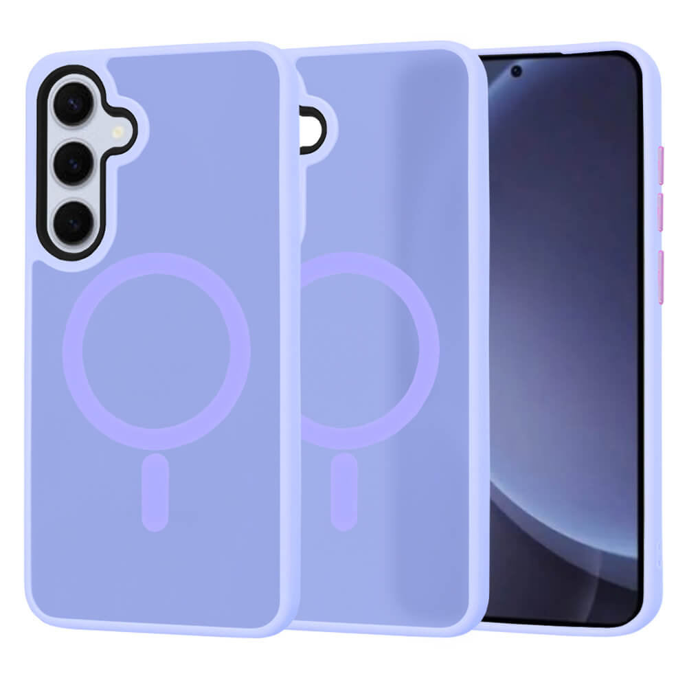 Techsuit Samsung Galaxy S25 Plus - HaloFrost MagSafe Series - Σκληρή Θήκη με Πλαίσιο Σιλικόνης - Light Purple