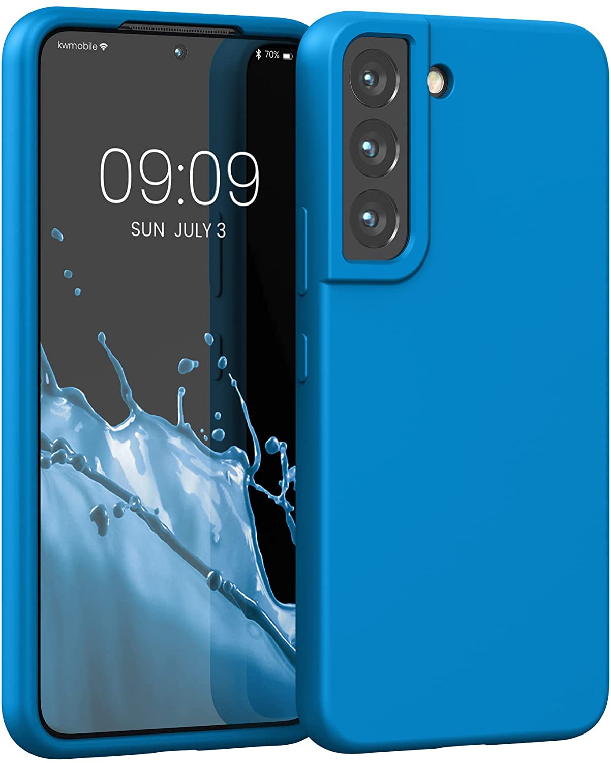 KW Samsung Galaxy S22 Θήκη Σιλικόνης Rubberized TPU - Blue Reef - 56756.228