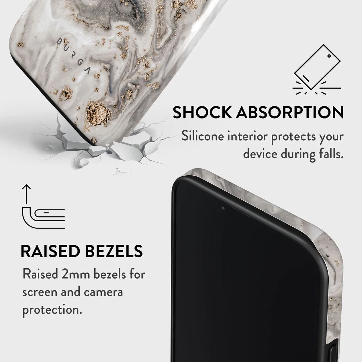 Burga iPhone 14 Pro Fashion Tough Σκληρή Θήκη - Snowstorm