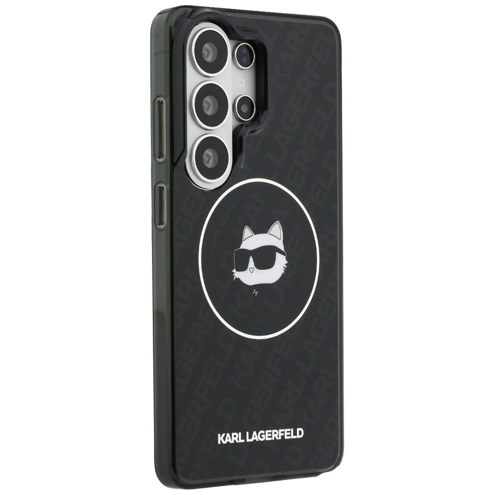Karl Lagerfeld Samsung Galaxy S26 Ultra - Σκληρή Θήκη με Πλαίσιο Σιλικόνης και MagSafe - IML Repeat Choupette - Black