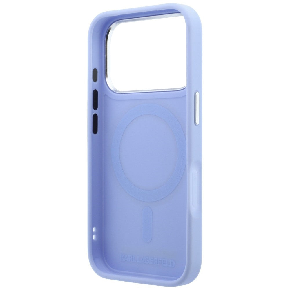 Karl Lagerfeld iPhone 18 Pro Max / iPhone 17 Pro Max - Σκληρή Θήκη με Δαχτυλίδι Συγκράτησης MagSafe - Ring Stand 360 Saffiano - Blue